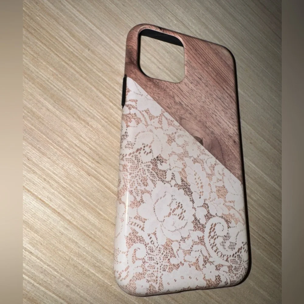 iPhone 11 Pro Case Wood Lace TOUGH matte finish